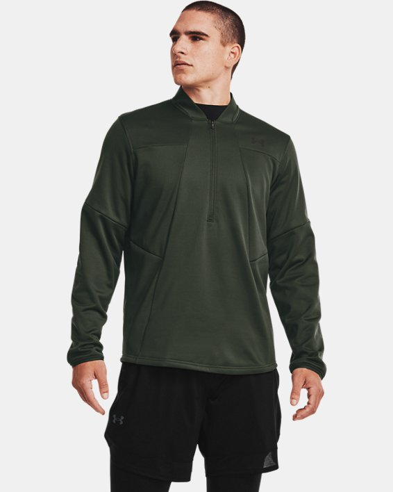 Men's ColdGear® Fleece ½ Zip, Green, pdpMainDesktop image number 0